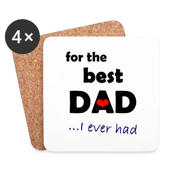 Dad 1 - Untersetzer (4er-Set) - Weiß - Vorne