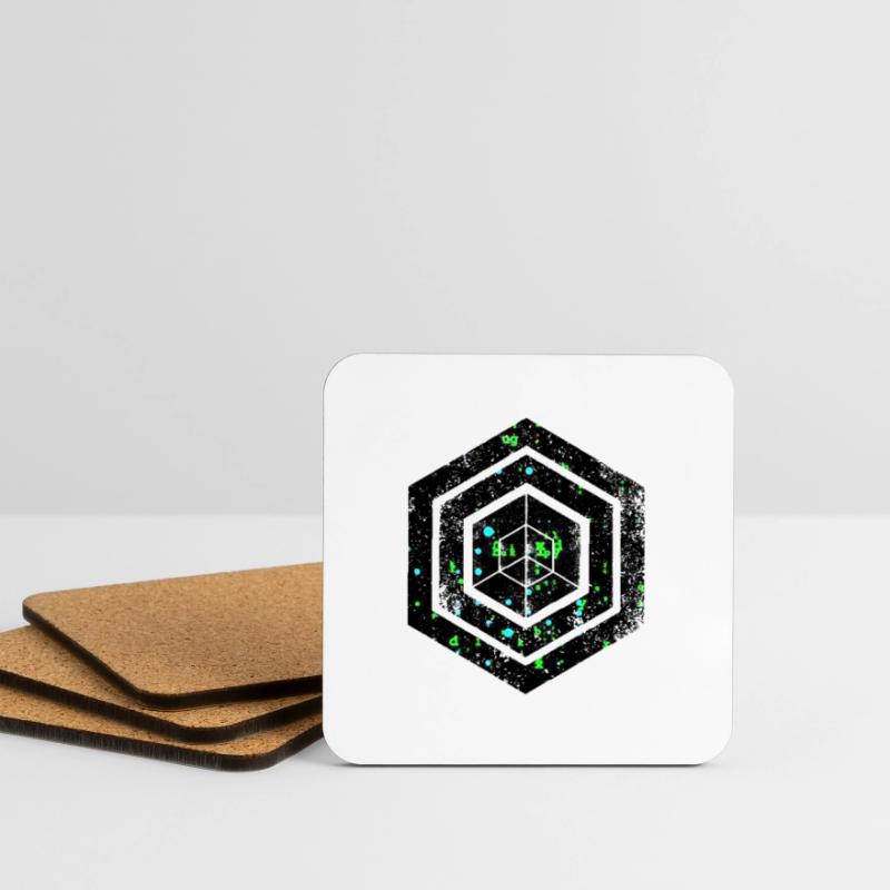 Hexagon-Programmierung Programmierer Codierung geometrisch Untersetzer (4er-Set)