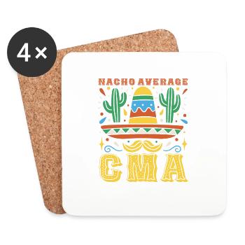 Nacho Infirmière moyenne CMA - Dessous de verre (lot de 4) - blanc - Devant