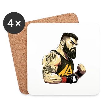 MMA - Untersetzer (4er-Set) - Weiß - Vorne