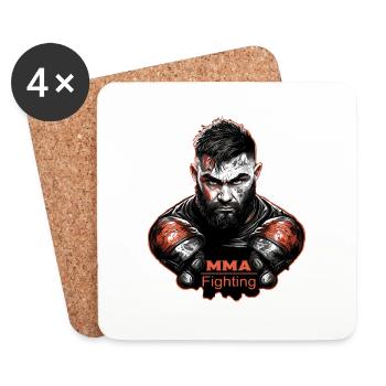 MMA - Untersetzer (4er-Set) - Weiß - Vorne