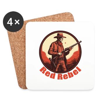 red rebel - Untersetzer (4er-Set) - Weiß - Vorne