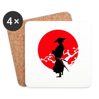 samurai warrior - Untersetzer (4er-Set) - Weiß - Vorne