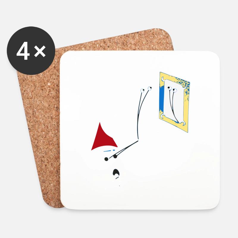 Réflexe - Dessous de verre (lot de 4) - blanc