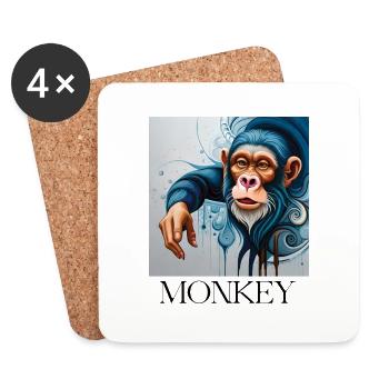 MONKEY - Untersetzer (4er-Set) - Weiß - Vorne