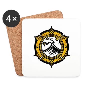 Die Quest - Untersetzer (4er-Set) - Weiß - Vorne