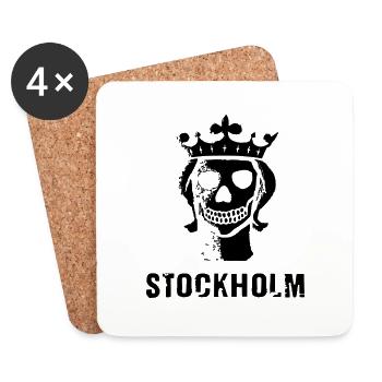 Stockholm deadhead - Coasters (set of 4) - white - Front
