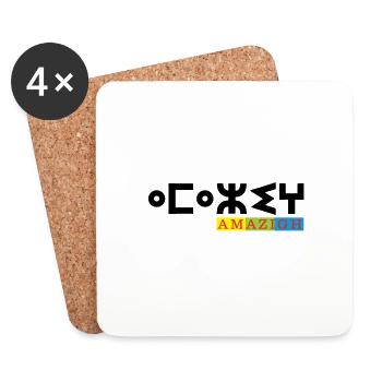 AMAZIGH SYMBOL BERBER Z IMAZIGHEN KABYLISCHES JUWEL - Untersetzer (4er-Set) - Weiß - Vorne