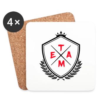Team Coat of Arms1 - Coasters (set of 4) - white - Front