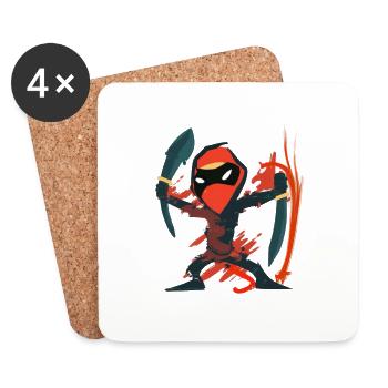 Amazing Ninja - Coasters (set of 4) - white - Front