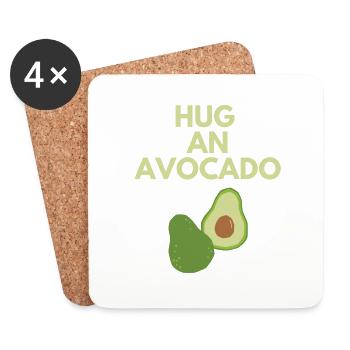 HUG AN AVOCADO - Coasters (set of 4) - white - Front