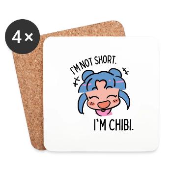 Funny Chibi - Coasters (set of 4) - white - Front