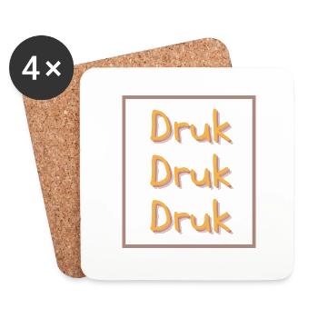 Print, Dialect T-shirts - Coasters (set of 4) - white - Front