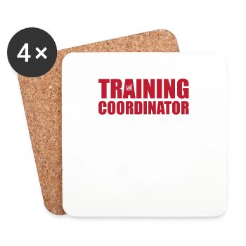 Coordonnatrice de la formation - Dessous de verre (lot de 4) - blanc - Devant