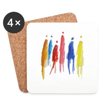 friends - Familie - Untersetzer (4er-Set) - Weiß - Vorne