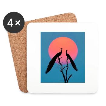 Viser haut - Dessous de verre (lot de 4) - blanc - Devant