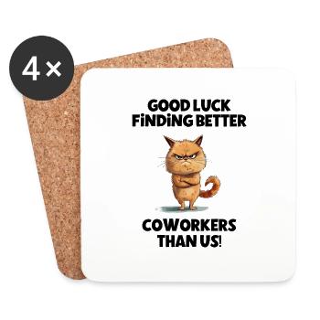 Gift for a colleague who is leaving - Coasters (set of 4) - white - Front