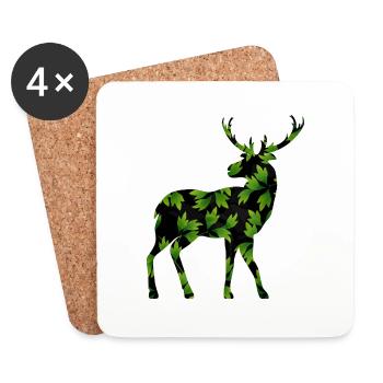 Deer - Coasters (set of 4) - white - Front