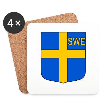 ENG shield - Coasters (set of 4) - white - Front