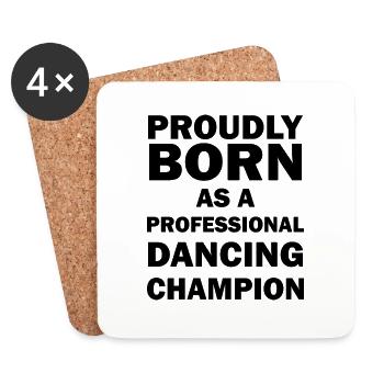 Danse Musique de danse - Dessous de verre (lot de 4) - blanc - Devant