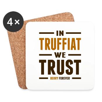 In Truffiat we trust - Dessous de verre (lot de 4) - blanc - Devant