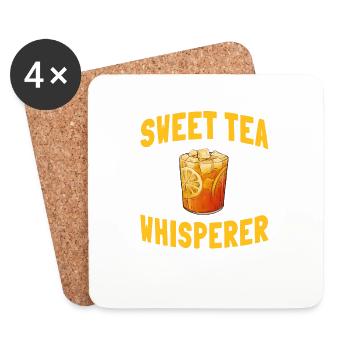 Funny Sweet Tea Whisperer - Coasters (set of 4) - white - Front