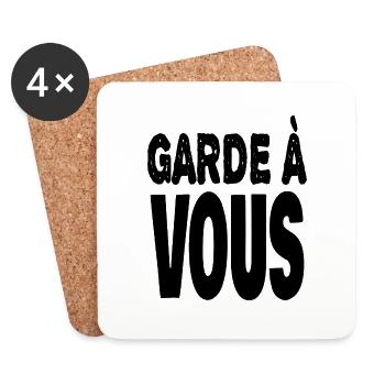 garde à vous - Dessous de verre (lot de 4) - blanc - Devant