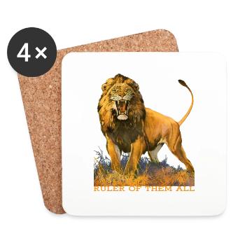Wildtiere - Untersetzer (4er-Set) - Weiß - Vorne
