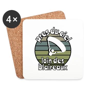 Près du ciel loin des blaireaux - Dessous de verre (lot de 4) - blanc - Devant