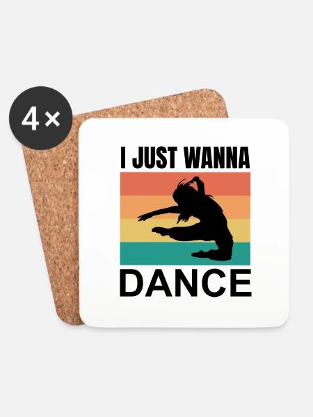 Dancing Dance Music - Untersetzer (4er-Set) - Weiß
