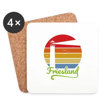 Frise - Dessous de verre (lot de 4) - blanc - Devant