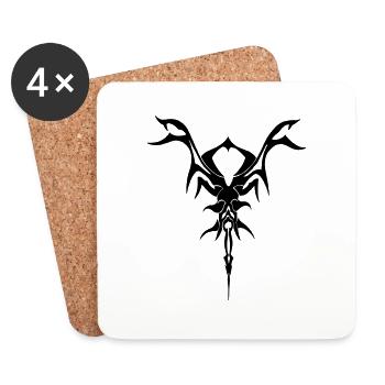 Scorpion Tribal Tattoo Style - Untersetzer (4er-Set) - Weiß - Vorne