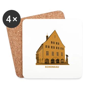 Schongau Pfaffenwinkel Lech Oberbayern Rathaus - Dessous de verre (lot de 4) - blanc - Devant