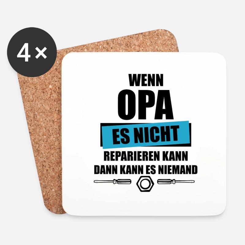 Handwerker Handyman Handwerk Werkzeug Baustelle - Untersetzer (4er-Set) - Weiß