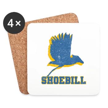 Schuhschnabel Vogel Ornithologe Wald I Geschenk - Untersetzer (4er-Set) - Weiß - Vorne