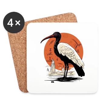Egyptian ibis n°3 - Coasters (set of 4) - white - Front