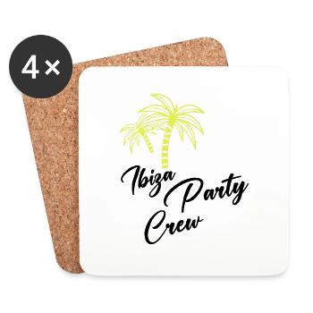 ibiza party crew - Untersetzer (4er-Set) - Weiß - Vorne
