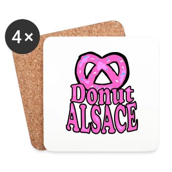 Alsace Donut Pretzel - Coasters (set of 4) - white - Front