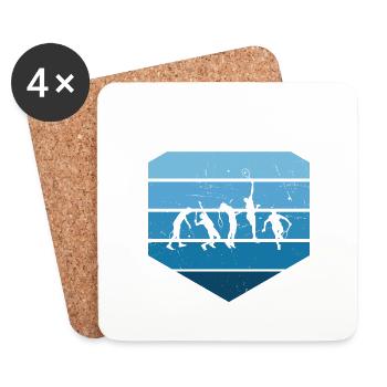 Tennis Players Tennis Tennis Men - Coasters (set of 4) - white - Front
