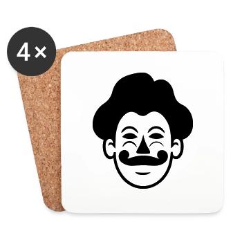 Clown - Untersetzer (4er-Set) - Weiß - Vorne