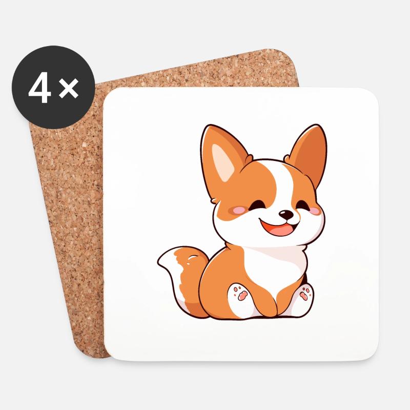 Was geht Corgi - Untersetzer (4er-Set) - Weiß