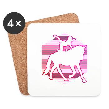 Women's Team Vaulting Athletic Discipline - Coasters (set of 4) - white - Front