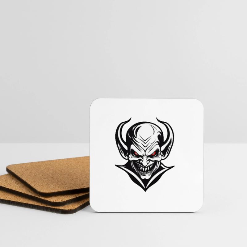 Devil / Hell / Horror / Devilish / Evil Coasters (set of 4)