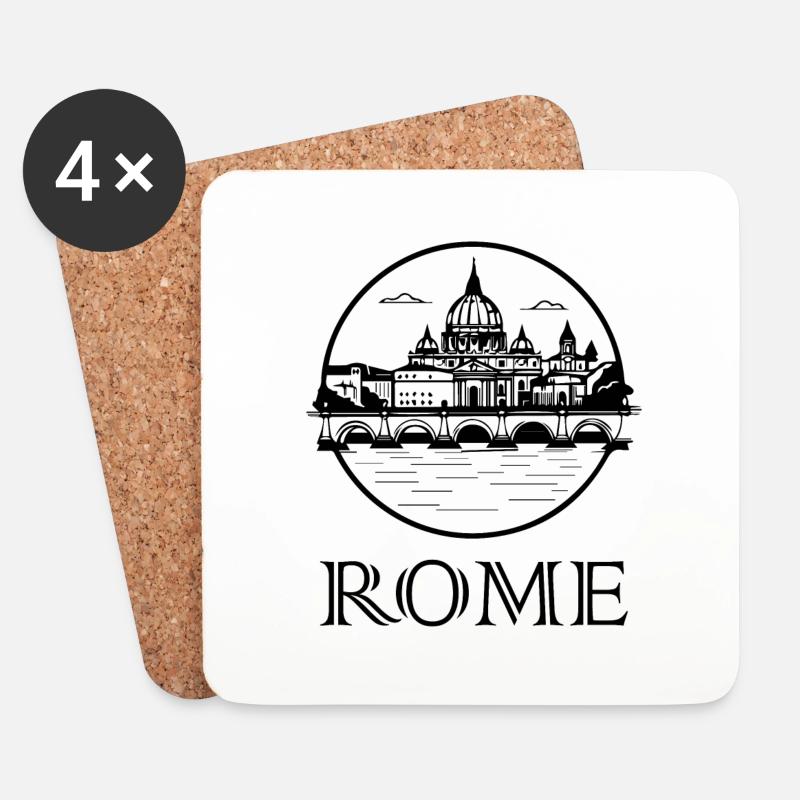 Rom - Untersetzer (4er-Set) - Weiß