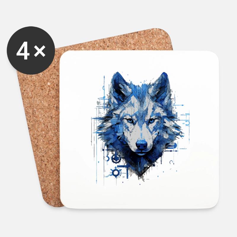 Wolf T-Shirt Wolves Wolf Pack Animal Lover - Coasters (set of 4) - white