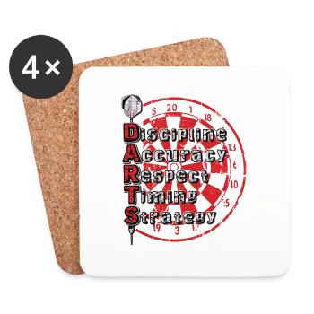 Darts Skills - Coasters (set of 4) - white - Front