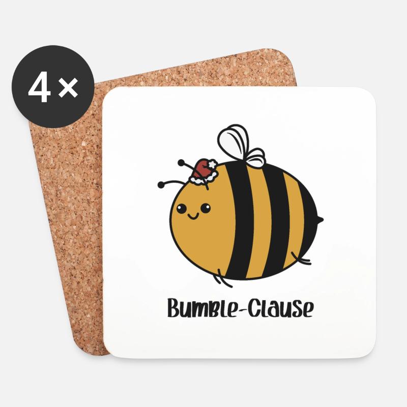 Bumble-Clause - Untersetzer (4er-Set) - Weiß