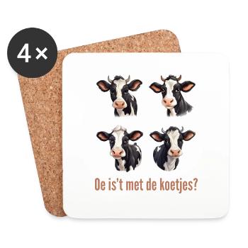 Oh, qu’est-ce que c’est que ce bavardage ? Chemises en dialecte vaches - Dessous de verre (lot de 4) - blanc - Devant