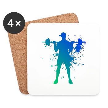 Women's Endurance Training Cardio Strength Training - Coasters (set of 4) - white - Front