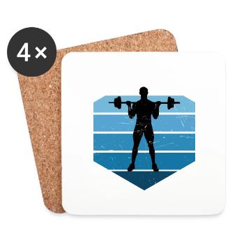 Women's Weightlifting Cardio Endurance Training - Coasters (set of 4) - white - Front